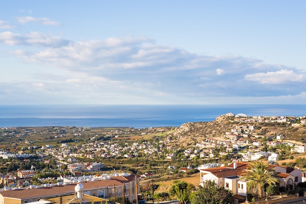 Vista panorâmica da aldeia em Chipre.