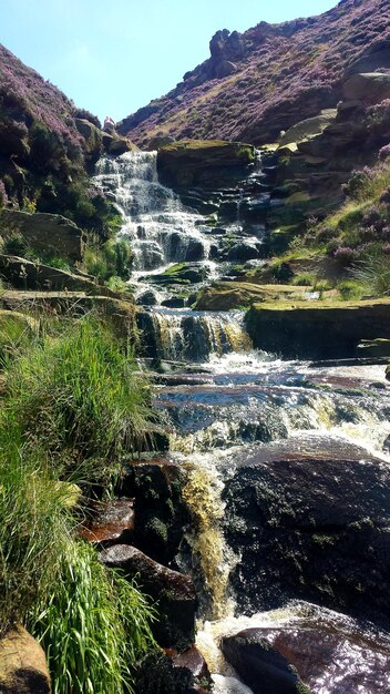 Foto vista panorâmica da cachoeira