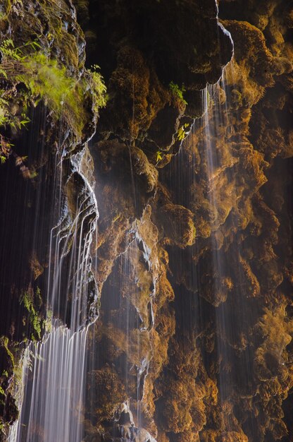 Foto vista panorâmica da cachoeira