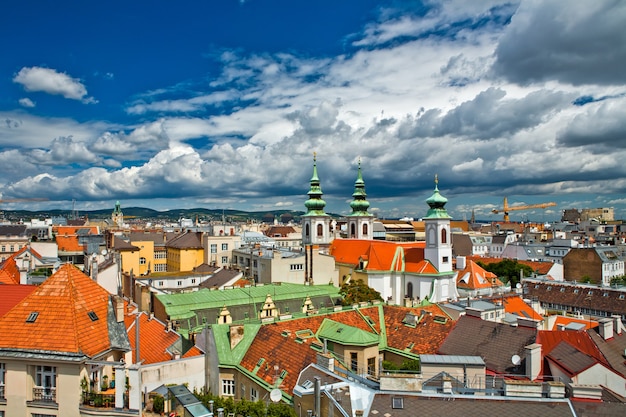 Vista panorâmica da cidade de viena na áustria