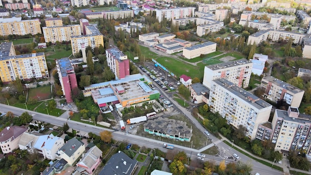 Vista panorâmica da cidade do telhado uzhgorod transcarpathia ucrânia europa