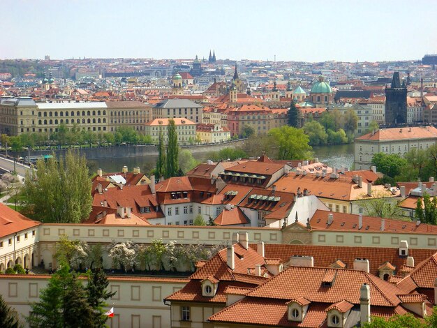 Vista panorâmica da cidade em um dia de verão Praga República Checa