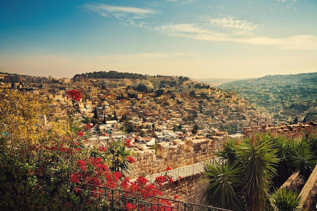 Vista panorâmica da cidade velha de Jerusalém, Israel