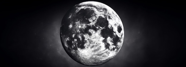 Vista panorâmica da lua no espaço