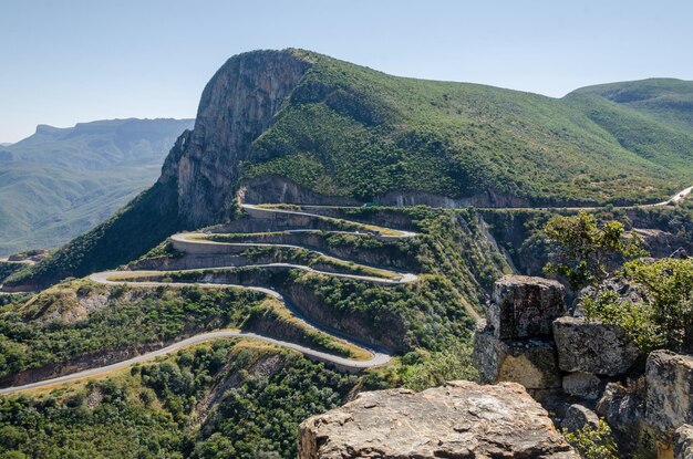 Foto vista panorâmica da montanha contra o céu