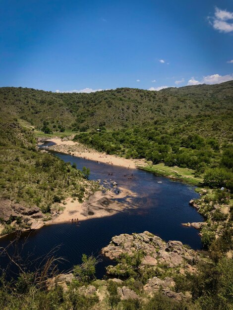 Foto vista panorâmica da paisagem contra o céu azul