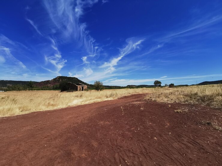 Foto vista panorâmica da paisagem contra o céu azul