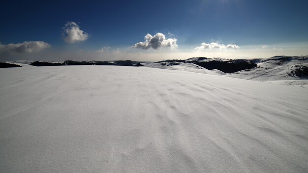 Foto vista panorâmica da paisagem contra o céu durante o inverno