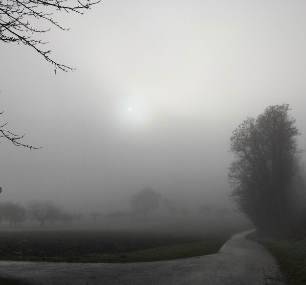 Foto vista panorâmica da paisagem contra o céu durante o inverno