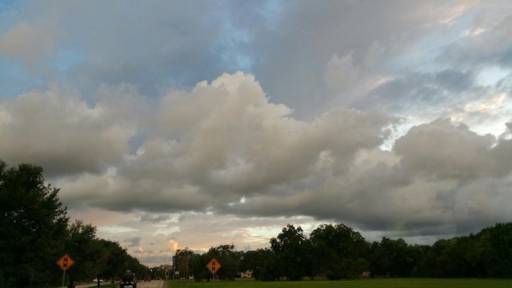 Foto vista panorâmica da paisagem contra o céu nublado