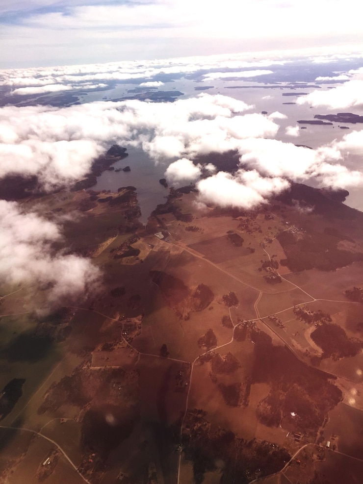 Foto vista panorâmica da paisagem contra o céu nublado