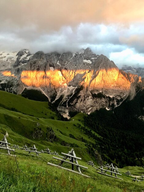 Vista panorâmica da paisagem contra o céu