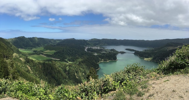 Foto vista panorâmica da paisagem contra o céu