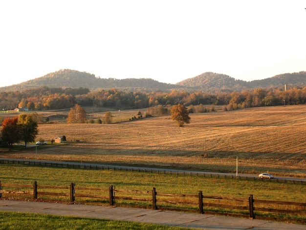 Foto vista panorâmica da paisagem rural