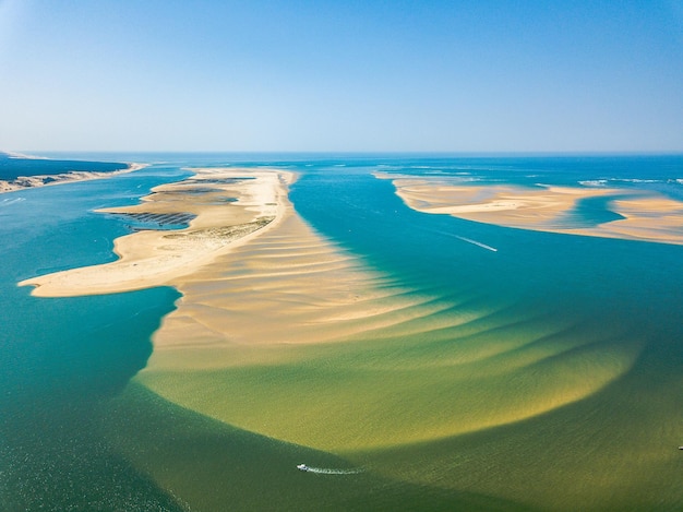 Foto vista panorâmica da praia contra o céu