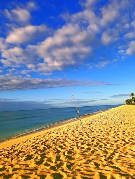 Foto vista panorâmica da praia contra o céu