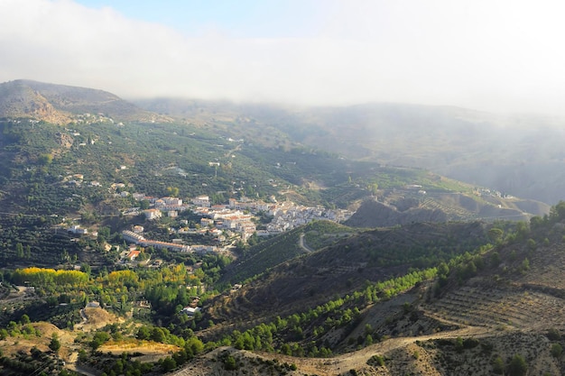 Vista panorâmica da villa de castril de la pena granada