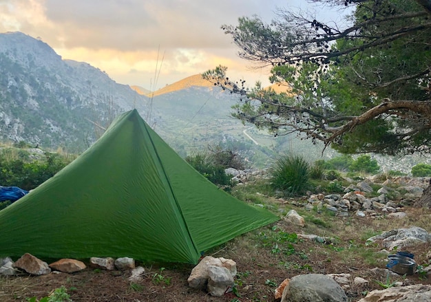 Vista panorâmica das montanhas contra o céu