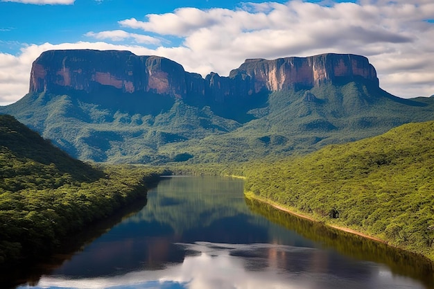 Vista panorâmica das montanhas do Parque Nacional Canaima