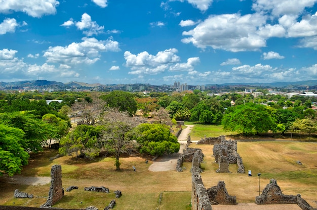 Vista panorâmica das ruínas do antigo panamá