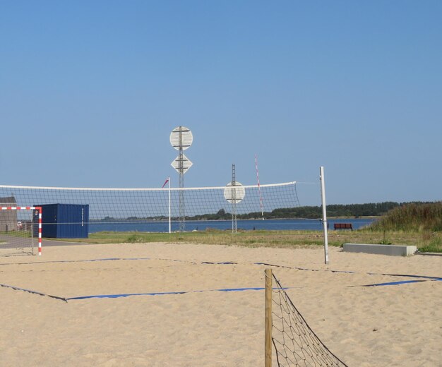 Vista panorâmica de areia contra o céu claro