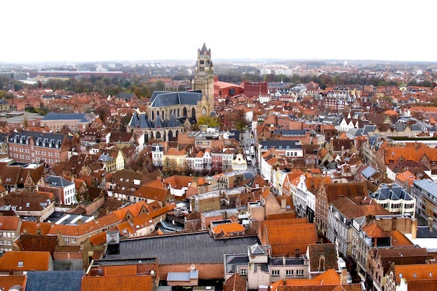 Vista panorâmica de Brugesbelgium