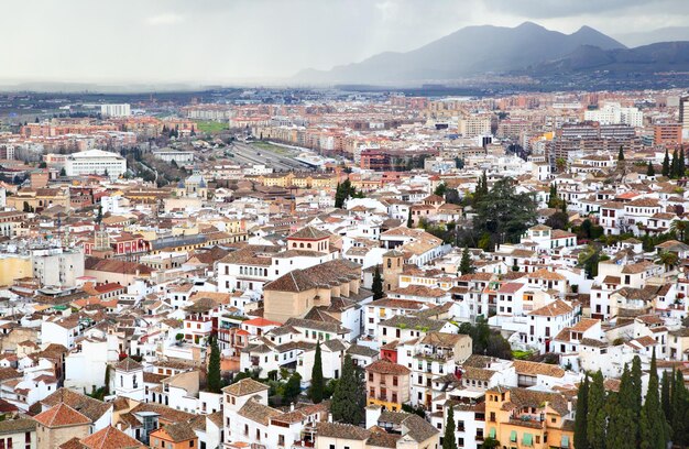 Vista panorâmica de granada, espanha