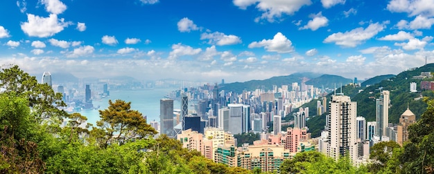 Vista panorâmica de Hong Kong