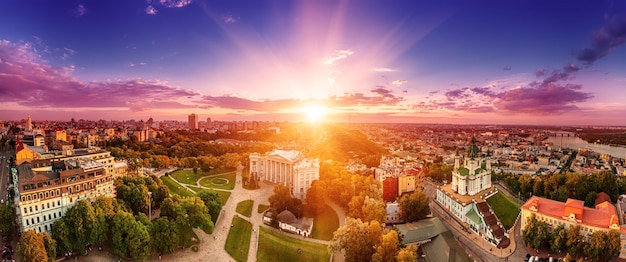 Foto vista panorâmica de kyiv