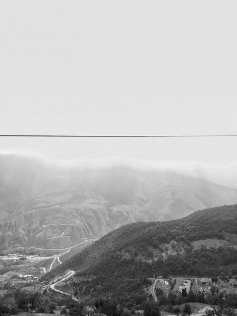 Foto vista panorâmica de montanhas contra o céu