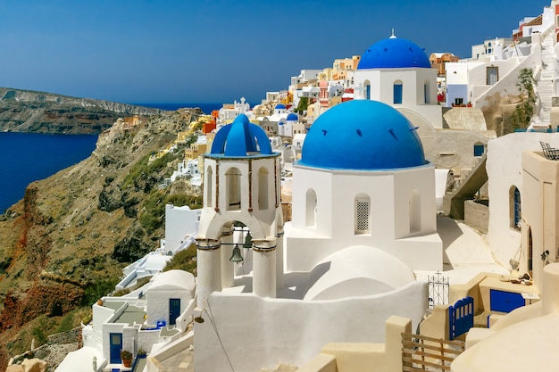 Vista panorâmica de oia, santorini, grécia