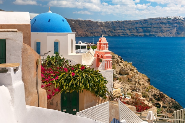 Vista panorâmica de Oia, Santorini, Grécia