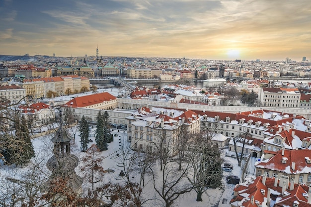 Foto vista panorâmica de praga república checa