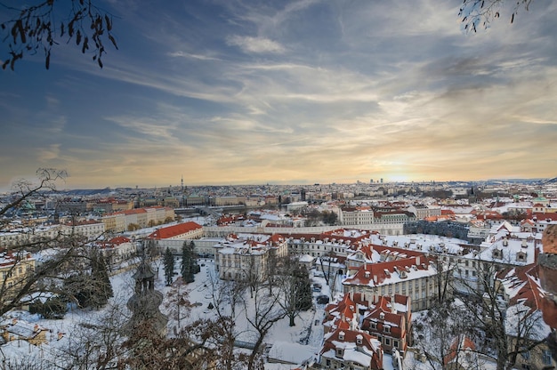 Foto vista panorâmica de praga república checa