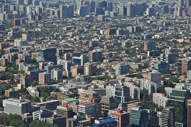 Vista panorâmica de Santiago da Torre Costanera, Chile