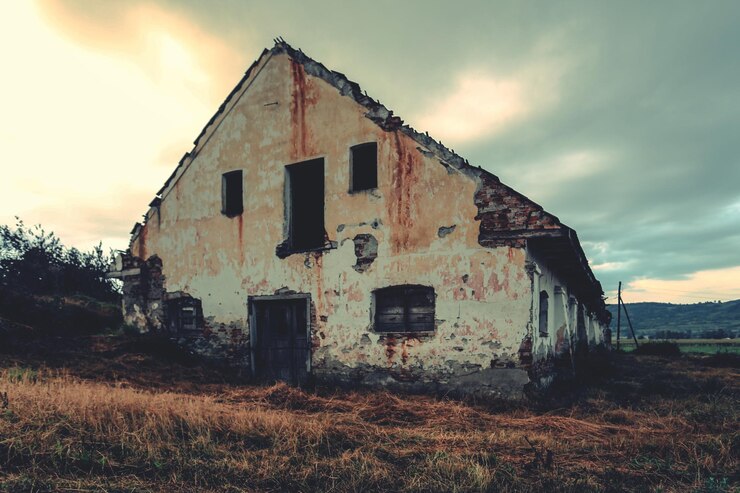 Foto vista panorâmica de um campo gramado contra um céu nublado
