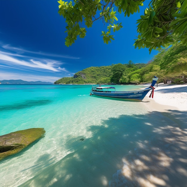 Vista panorâmica de uma praia deslumbrante em Phuket