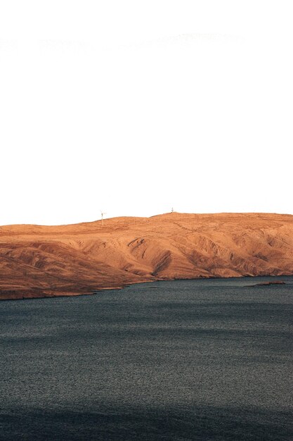 Vista panorámica del desierto contra un cielo despejado