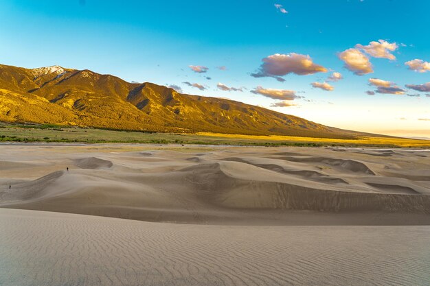 Foto vista panorámica del desierto contra el cielo