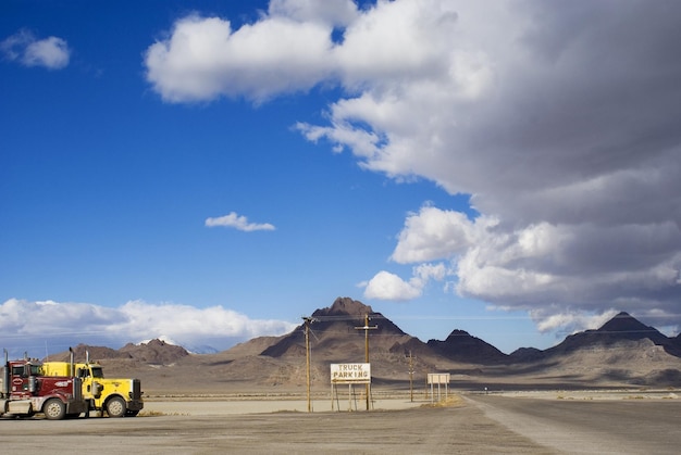 Foto vista panorámica del desierto contra el cielo