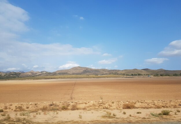 Foto vista panorámica del desierto contra el cielo