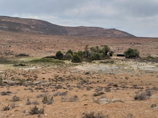 Foto vista panorámica del desierto contra el cielo