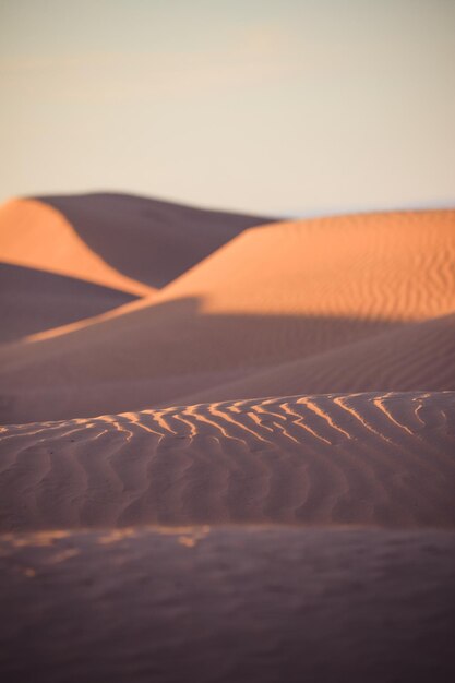 Foto vista panorámica del desierto contra el cielo