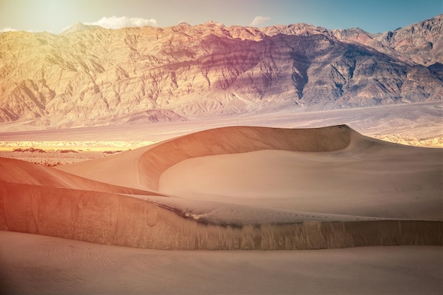 Foto vista panorámica del desierto contra el cielo