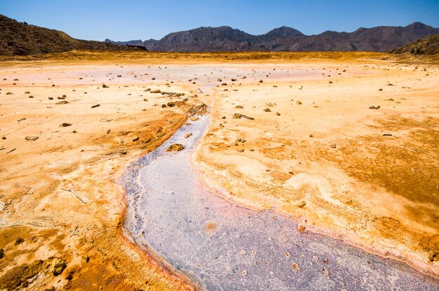 Foto vista panorámica del desierto contra el cielo