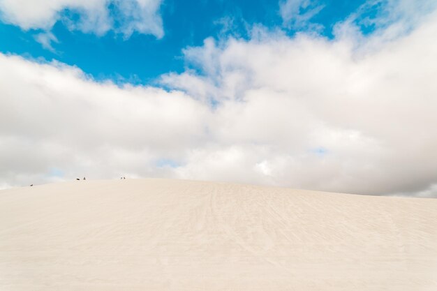 Foto vista panorámica del desierto contra el cielo