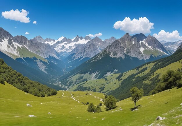 Vista panorámica del desierto de los Pirineos, Francia