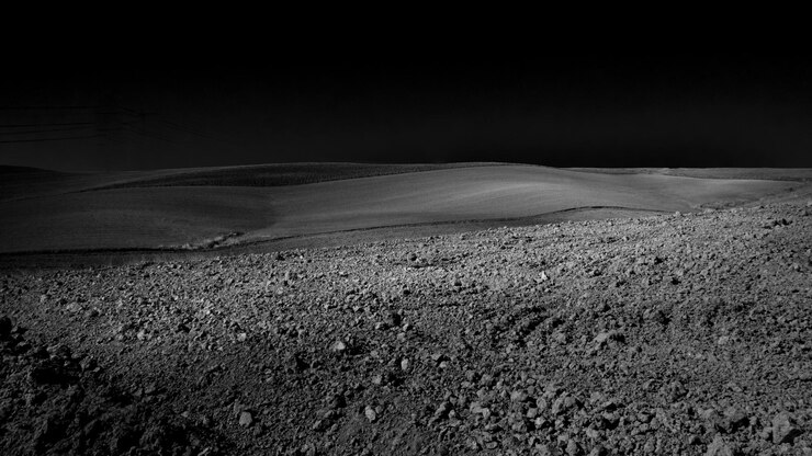 Foto vista panorâmica do campo contra o céu