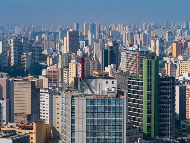 Vista panorâmica do centro da cidade de são paulo