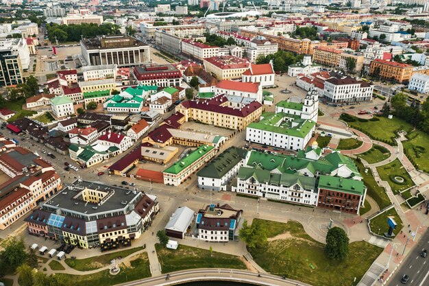 Vista panorâmica do centro histórico de Minsk